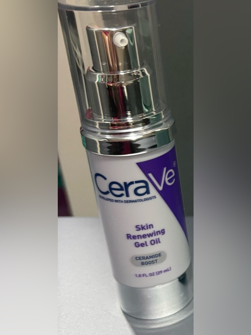 CeraVe Skin Care Pump Bottle in White and Purple